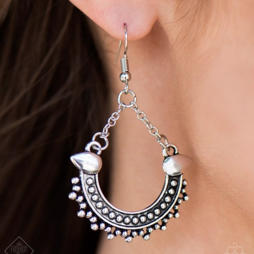 Boots and Bourbon- Silver Earrings